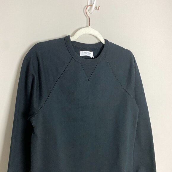 Everlane The Classic French Terry Crew Neck Sweatshirt Black Unisex XXS - Picture 5 of 8